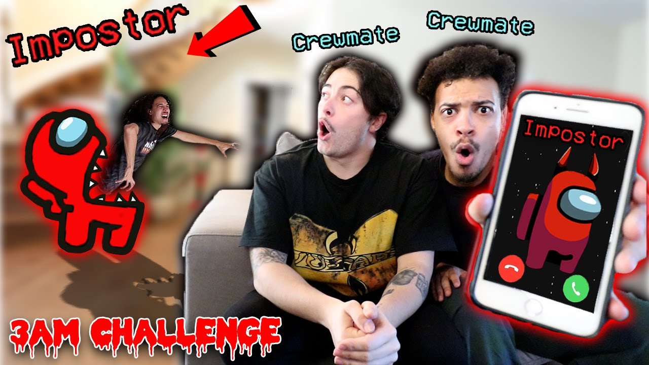 WE FACETIMED THE IMPOSTOR FROM AMONG US AT 3AM! (HE SNUCK INTO OUR HOUSE)