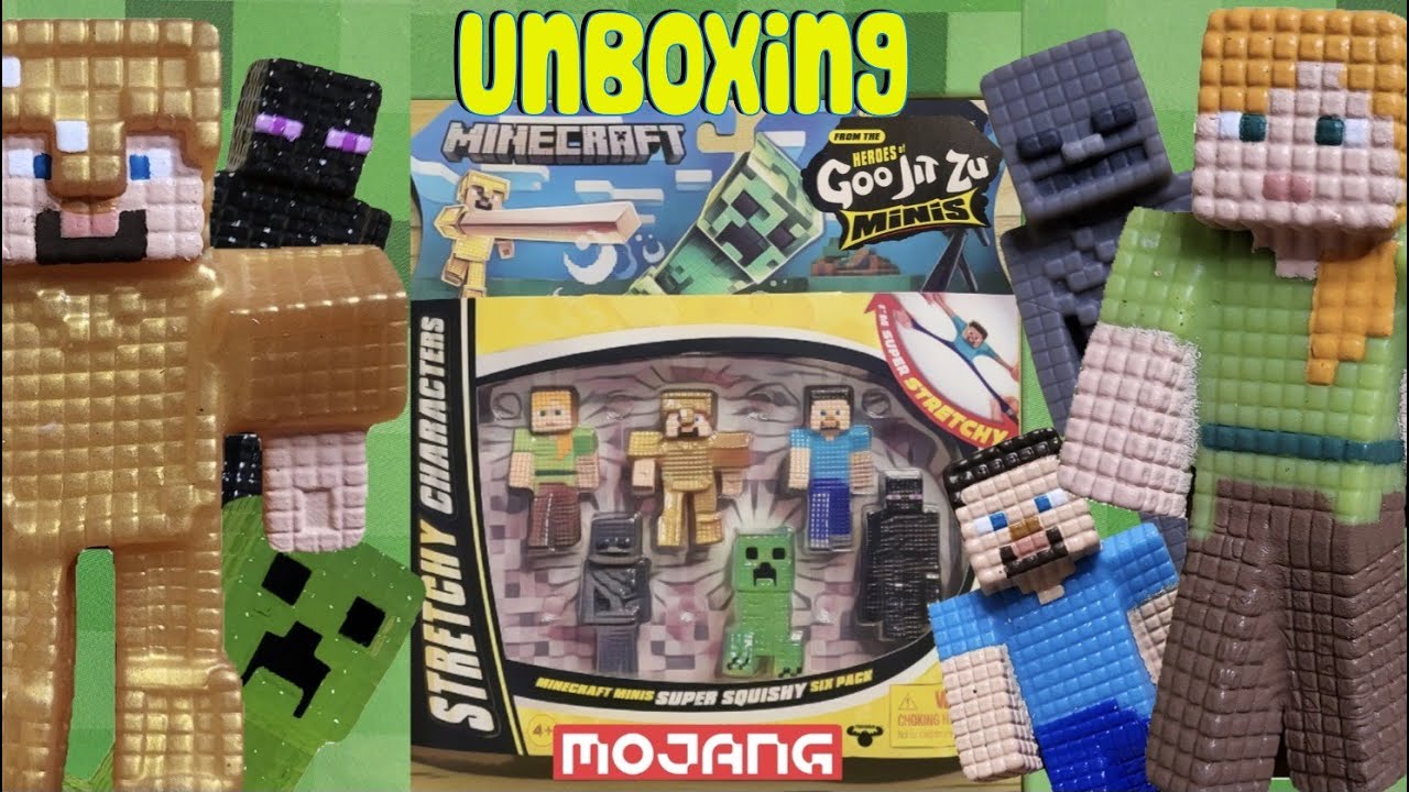 Unboxing Minecraft Heroes of Goo Jit Zu Minis 