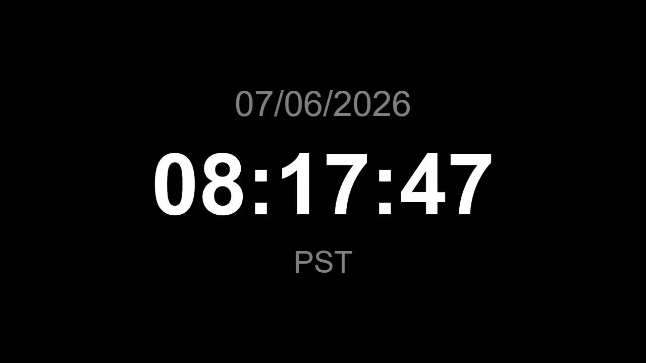 🔴LIVE | Clock - PST (Current Time