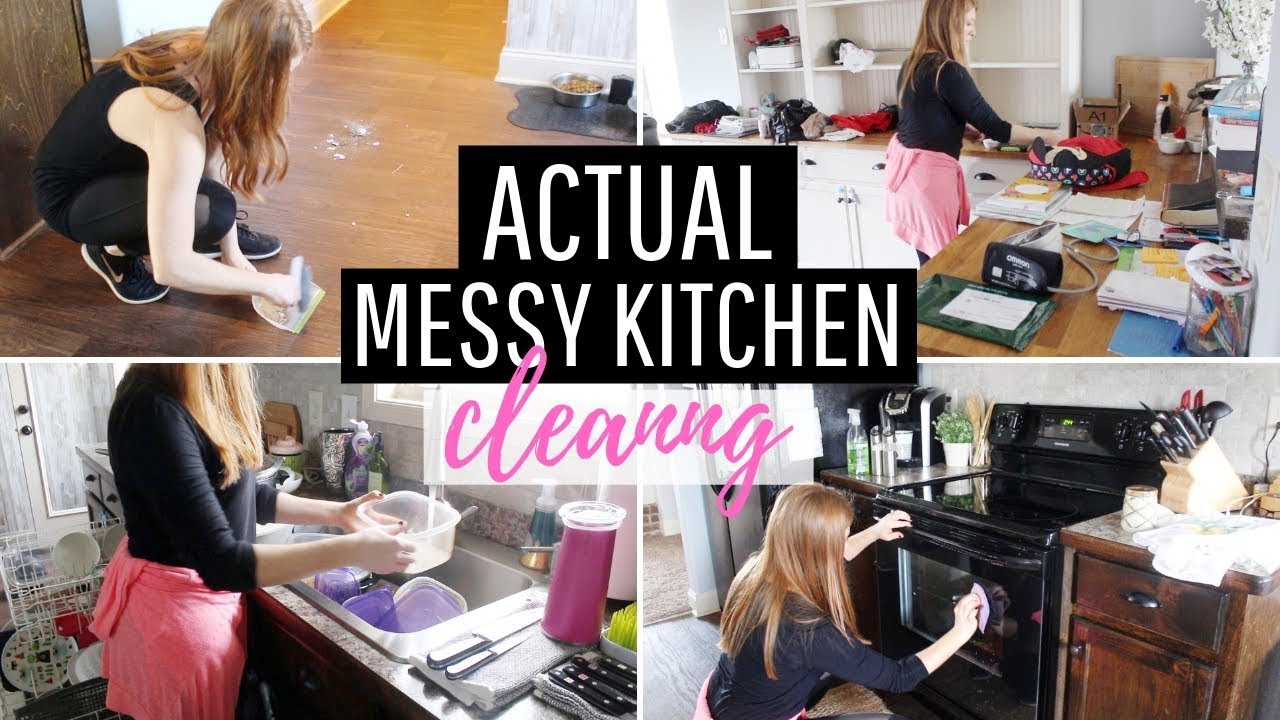RELAXING CLEAN WITH ME 2019 // REAL LIFE MESSY KITCHEN // CLEANING MOTIVATION FOR 2019 // DENAE LYNN