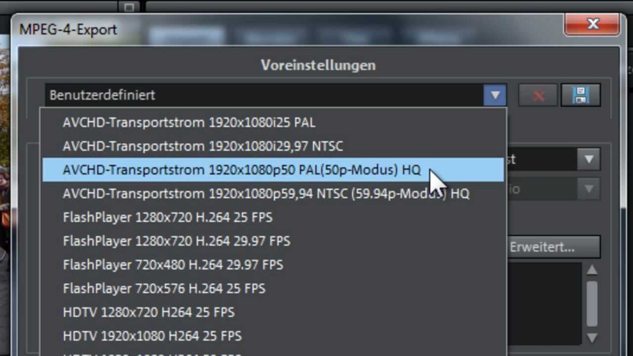 AVCHD-Filme im 50p Modus laden, bearbeiten und für die TV-Wiedergabe speichern