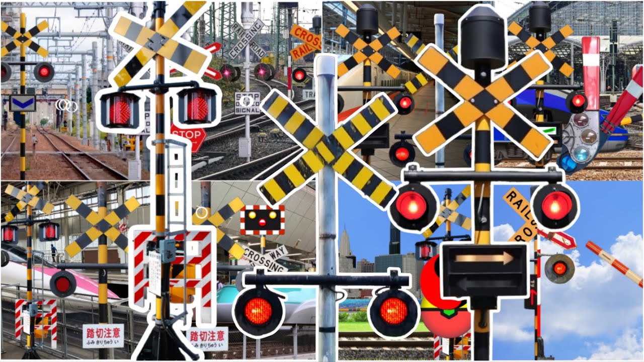 Kumpulan vidio animasi Palang pintu kereta api  😂【踏切アニメ】FUMIKIRI  踏切 Railroad crossing sign train #8