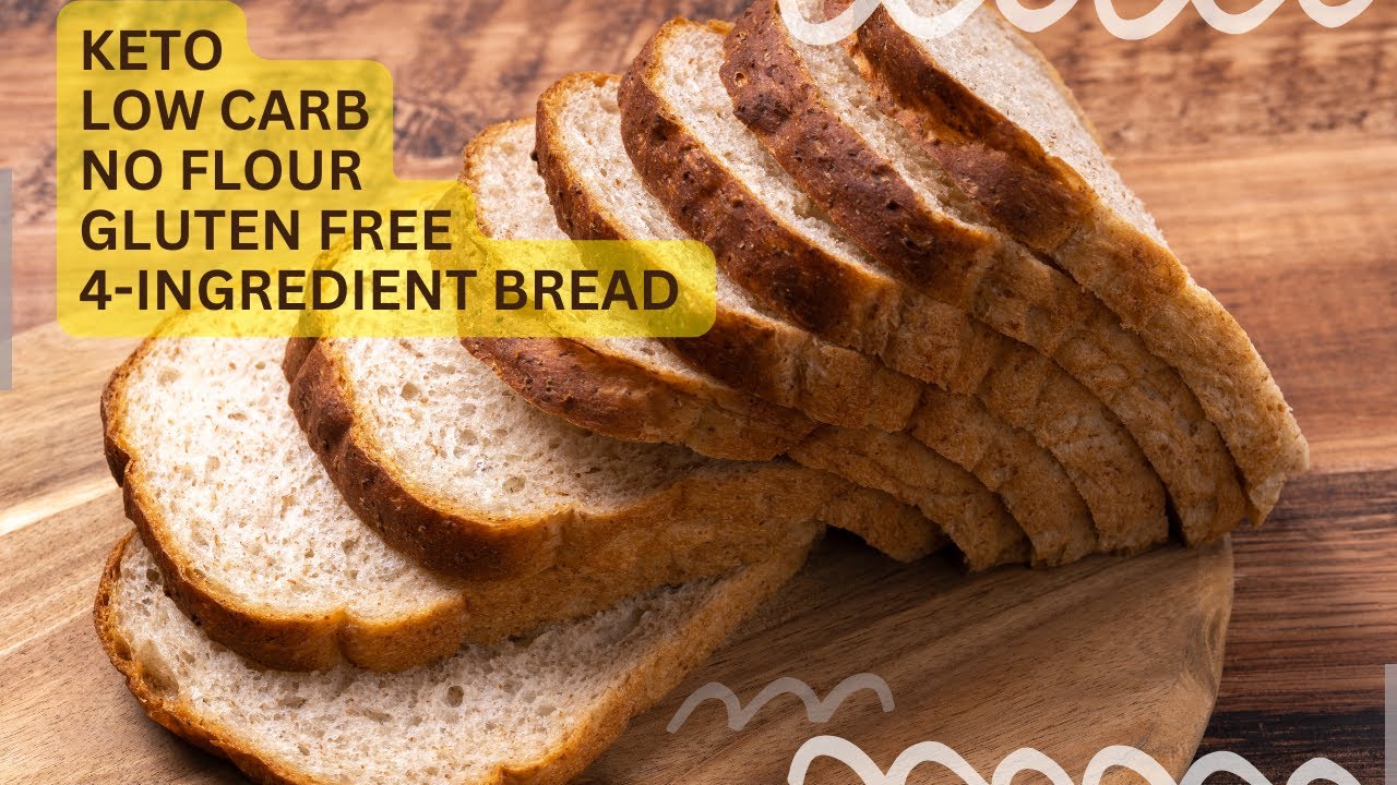 Keto, Low carb, high protein, dairy free, gluten free 4 ingredient bread. So easy to make!