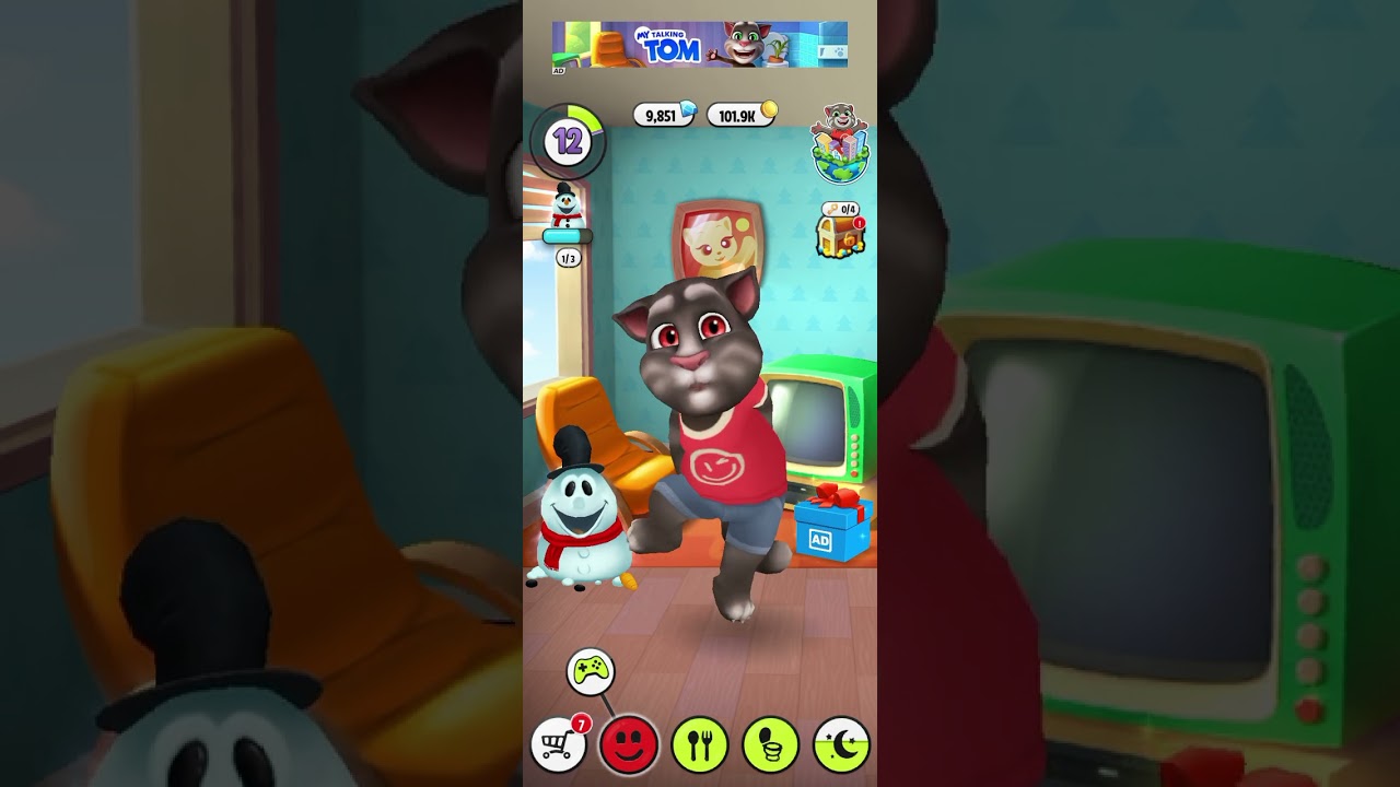 Talking Tom 😺 fun 😊 eating time 🍔 game play 