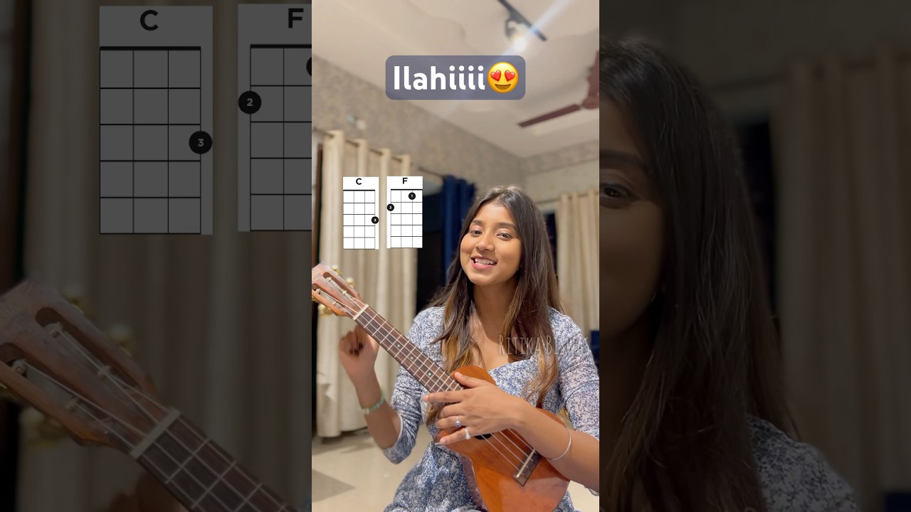 &ldquo;Ilaahi&rdquo; in 30 seconds | 2 Chords😍 #ukuleletutorial #ilahi #shorts