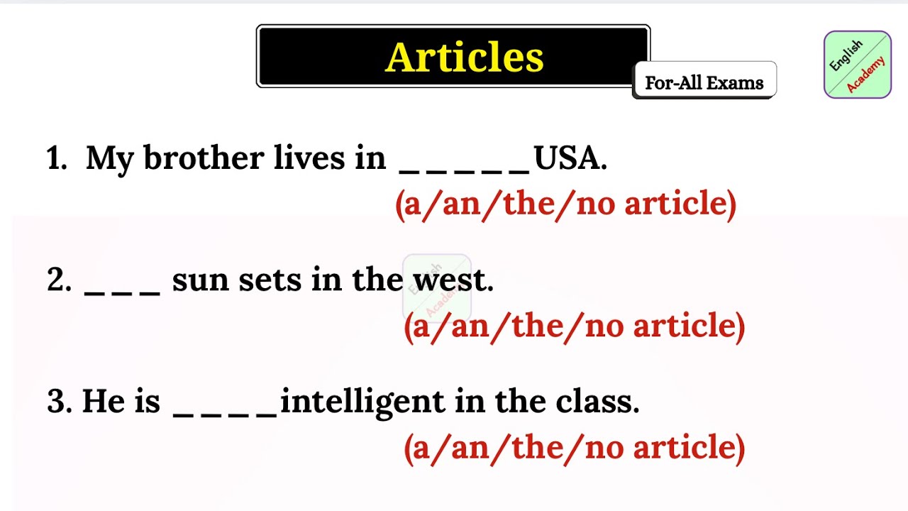 Article(A/An/The) practice set-14 #articles #advanceenglishacademy #ssc #mts #chsl #articles