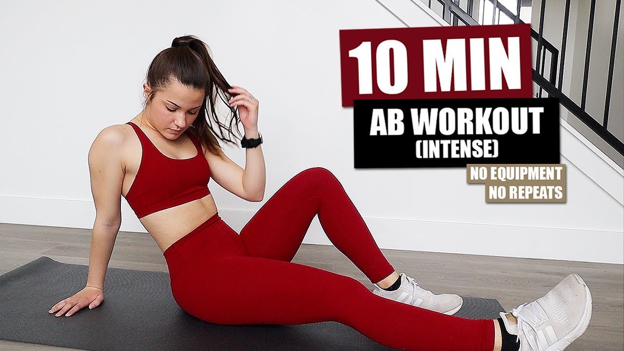 10 MIN AB WORKOUT - No Equipment / No Repeats