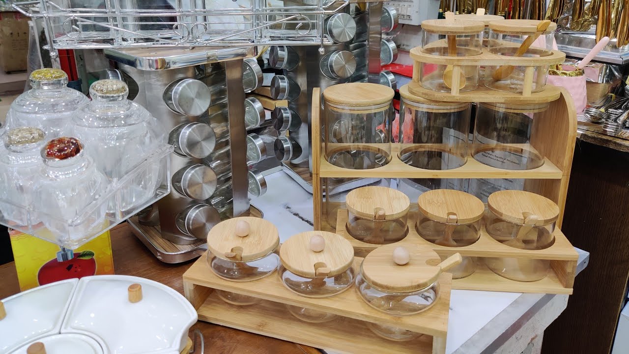 মর্ডান কাচের স্পাইচি জার কিনুন/Royal design Spice jar buy.