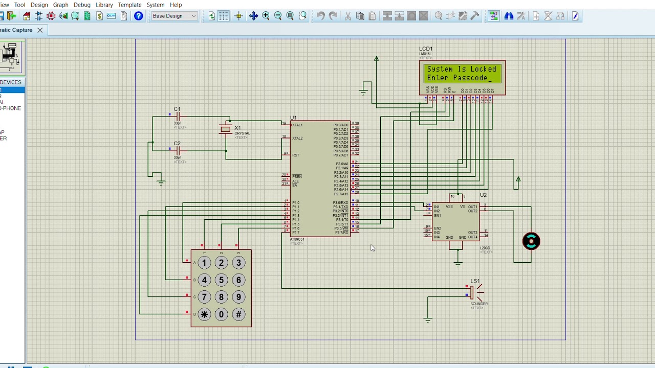 Password Based door-locking system using 8051