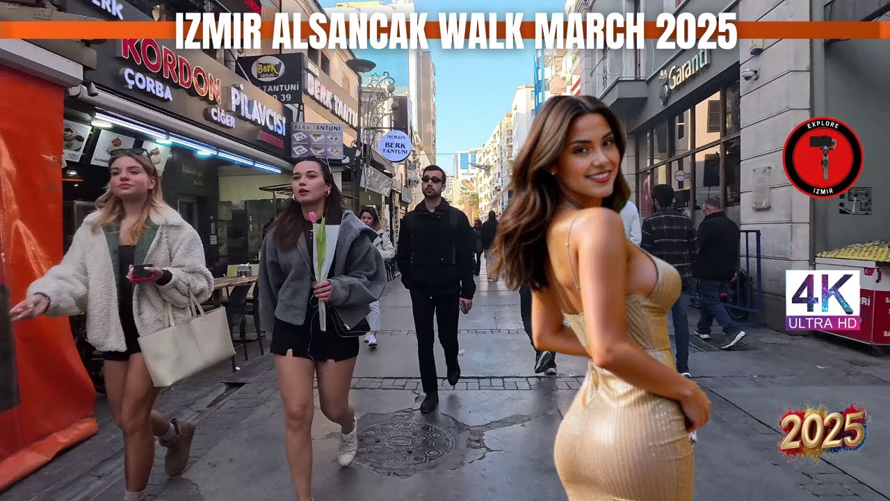 IZMIR KONAK ALSANCAK 2025 Walking Tour | 4k UHD 60fps | İZMİR TÜRKİYE