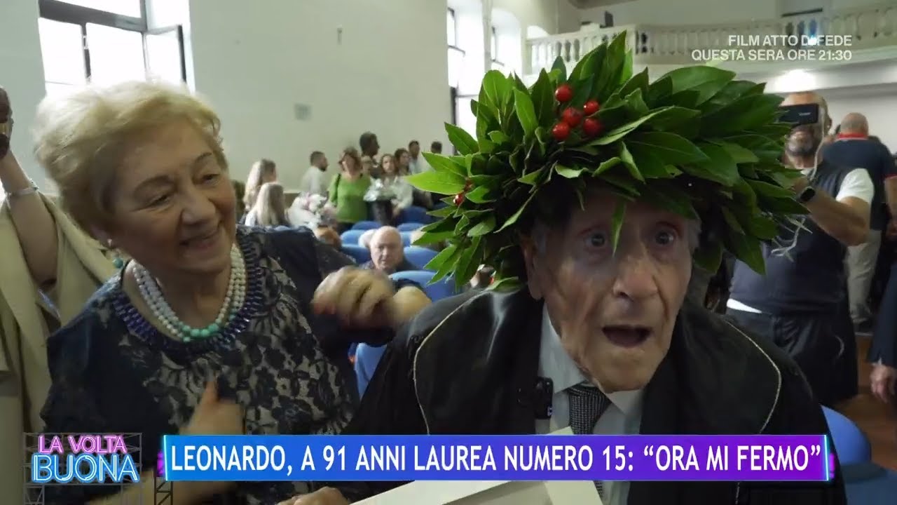 Medico 91enne prende la 15esima laurea - La Volta Buona 25/10/2023