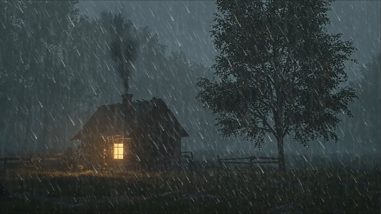 Heavy Rain and Calm Thunder | Sleep Sounds for Stress Relief