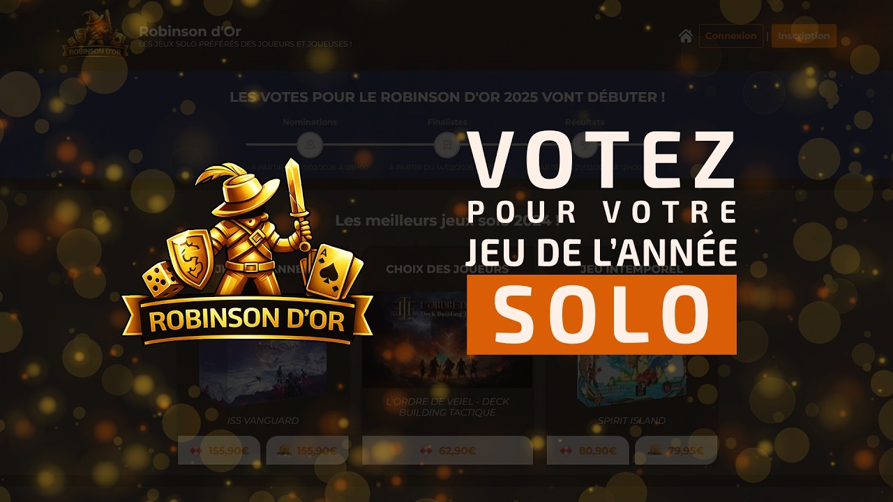 ROBINSON D'OR - Récompense ton meilleur jeu de société solo 2025 ! (3e édition)