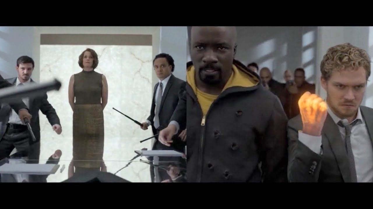 Pelea en el pasillo (parte 1) - Iron Fist y Luke Cage vs La Mano -  THE DEFENDERS 1X03