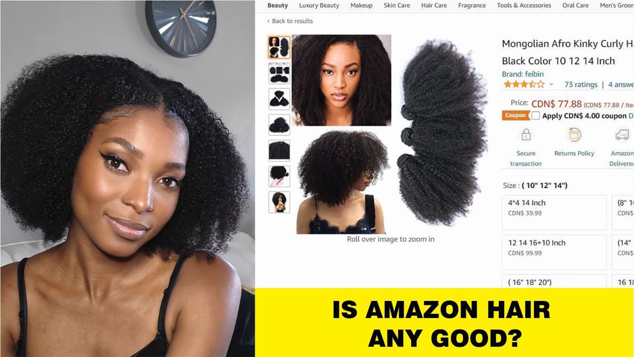 $70 Hair from Amazon! is it good? Quest for the best kinky curly hair