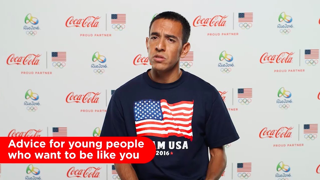 Leo Manzano, Olympic Silver Medalist  (track & field), shares advice for future Olympic hopefuls