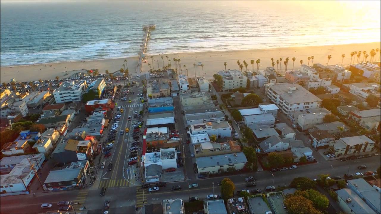 AERIAL-The VENICE CANALS California-Home Of The DOORS-4K HD DJI Phantom P3P