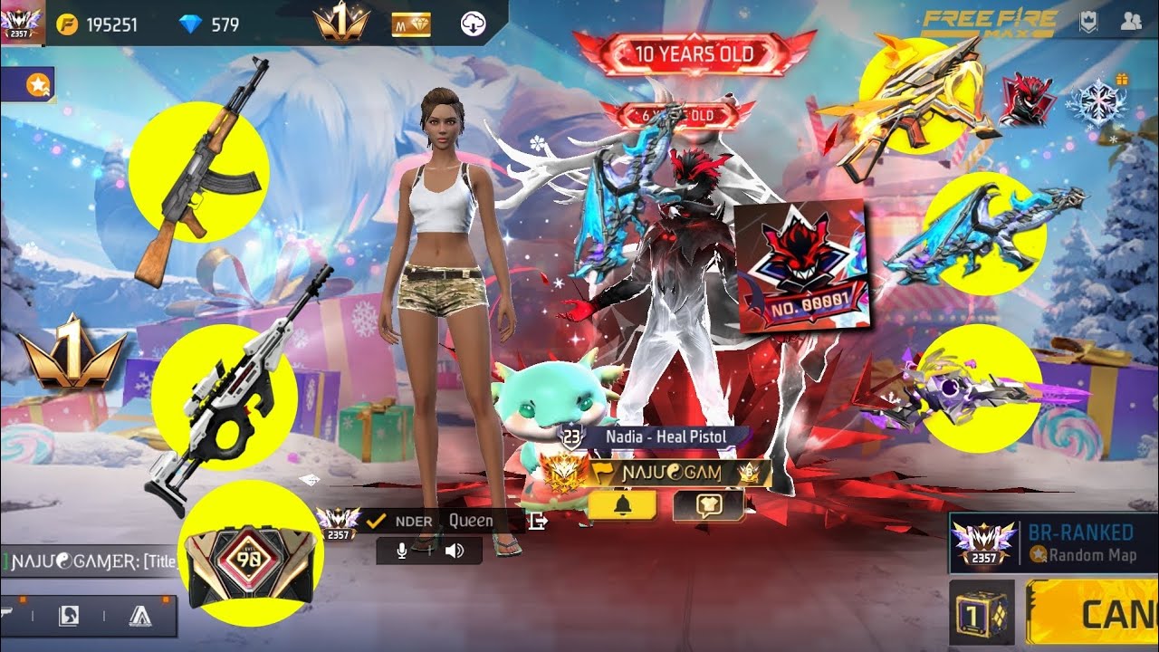 Free Fire Noob Players Collection 😱 New 00001 Bundal Ke Sath 🤩 Noob Vs Pro