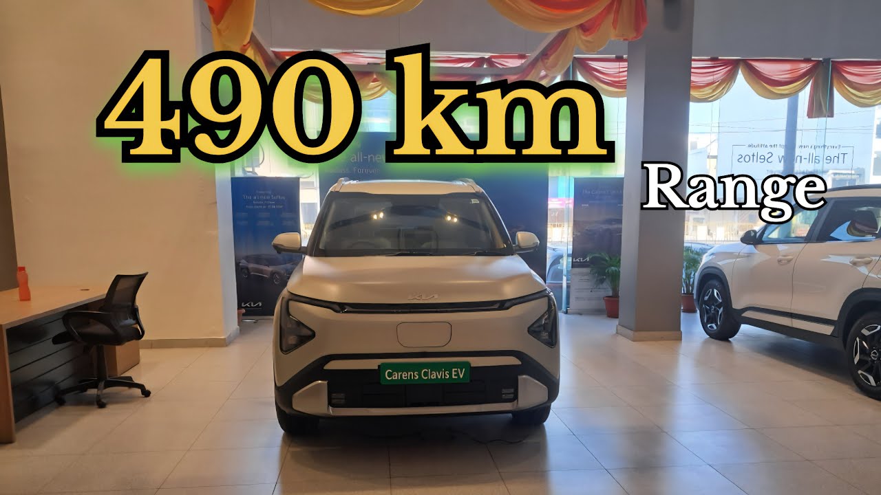 New kia carens clavis EV 490 km in a single charge best in segment 