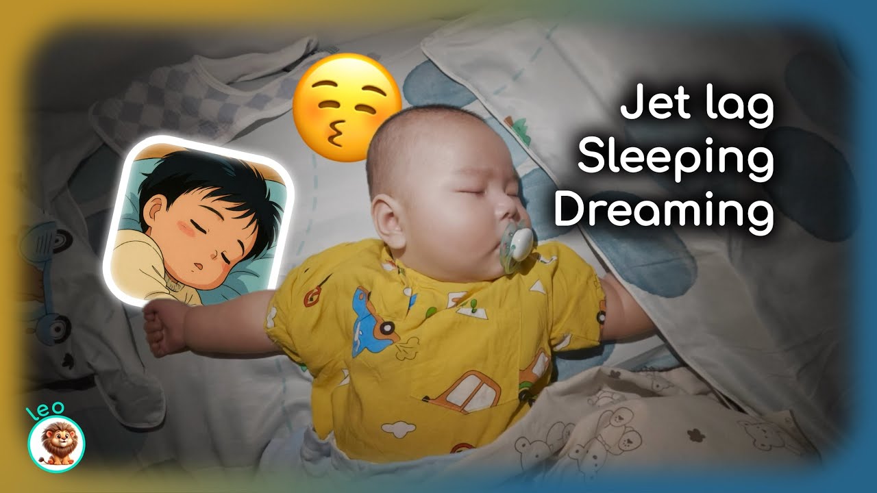 Leo’s jet lagged—called it bedtime at noon. Cute snoozer! 🥰