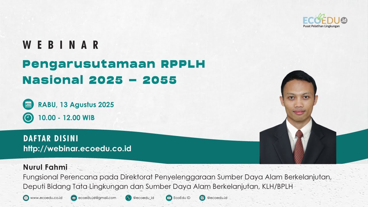 Webinar 121 Pengarusutamaan RPPLH 2025 – 2055