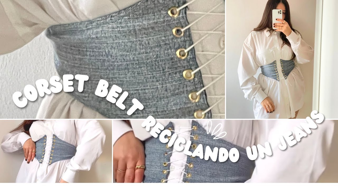 CORSET BELT reciclando un jeans | DYI DE 30 MINUTOS