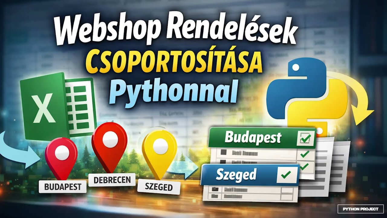 Excel automatizálás Python-nal (Pandas) – Webshop rendelési lista feldolgozása lépésről lépésre