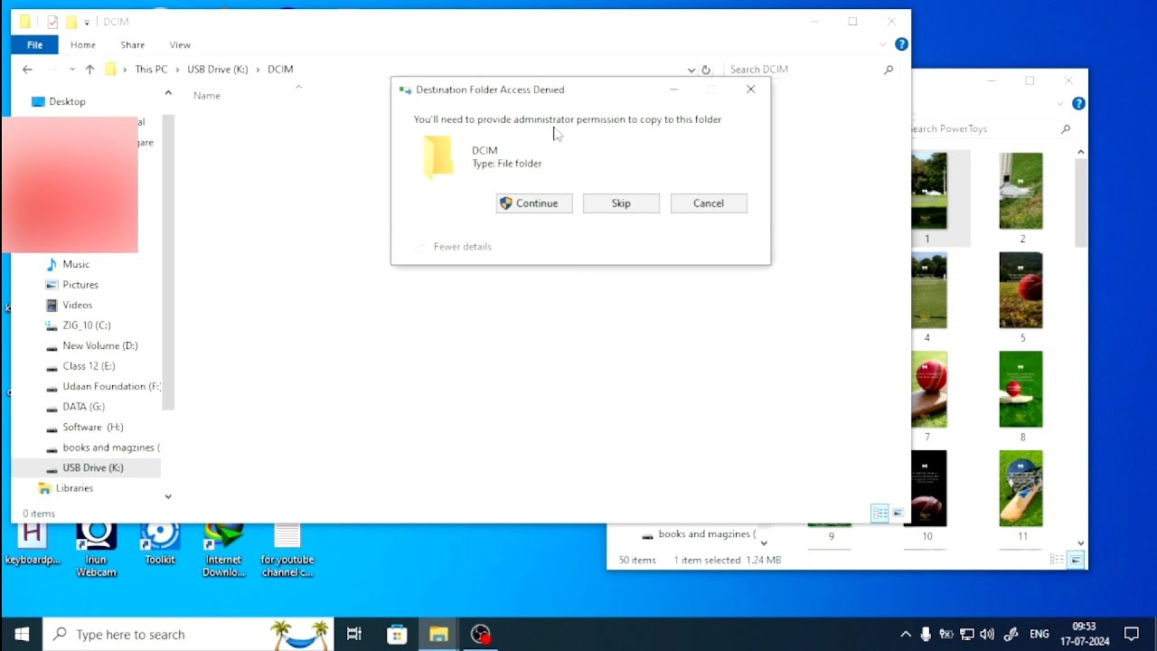 You'll need to provide administrator permission to copy to this folder