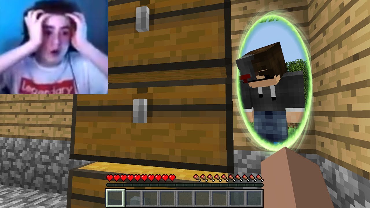 I used PORTAL GUNS to troll a Streamer in Minecraft...