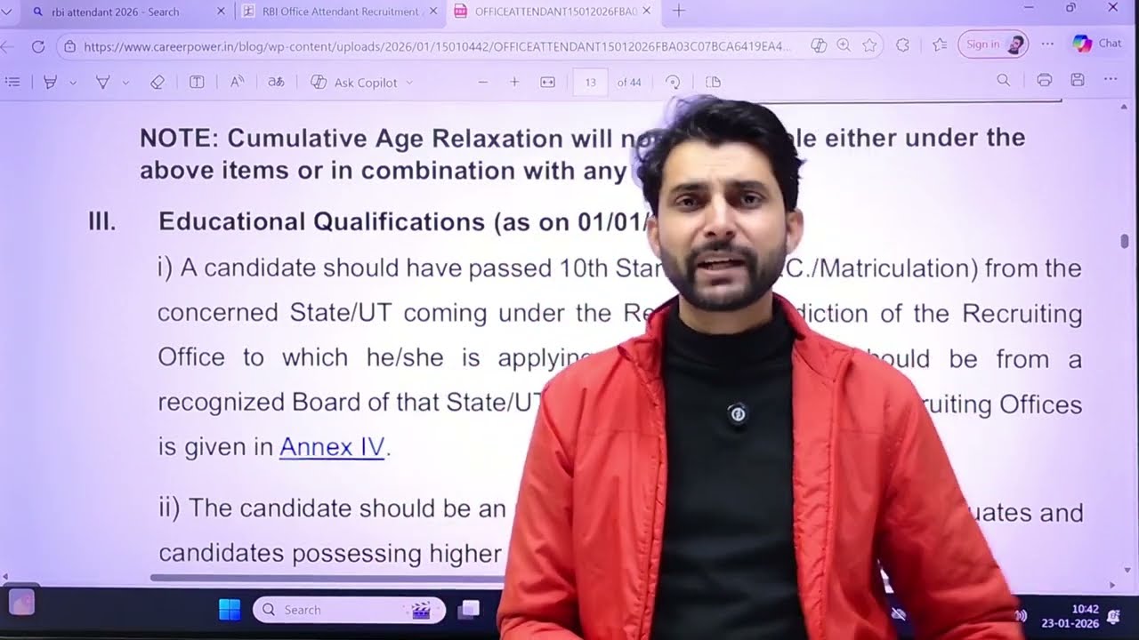 RBI Office Attendant Great Opportunity But Not for All