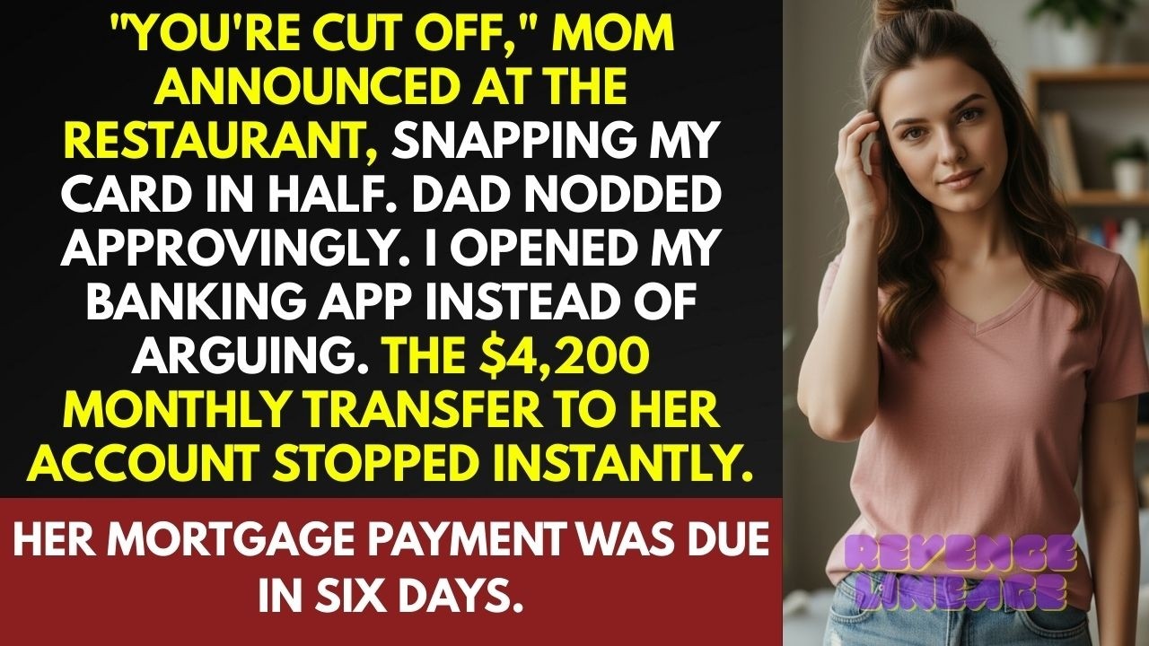 Mom Canceled My Credit Card At Dinner—It Was Funding Her Entire Lifestyle For Three Years