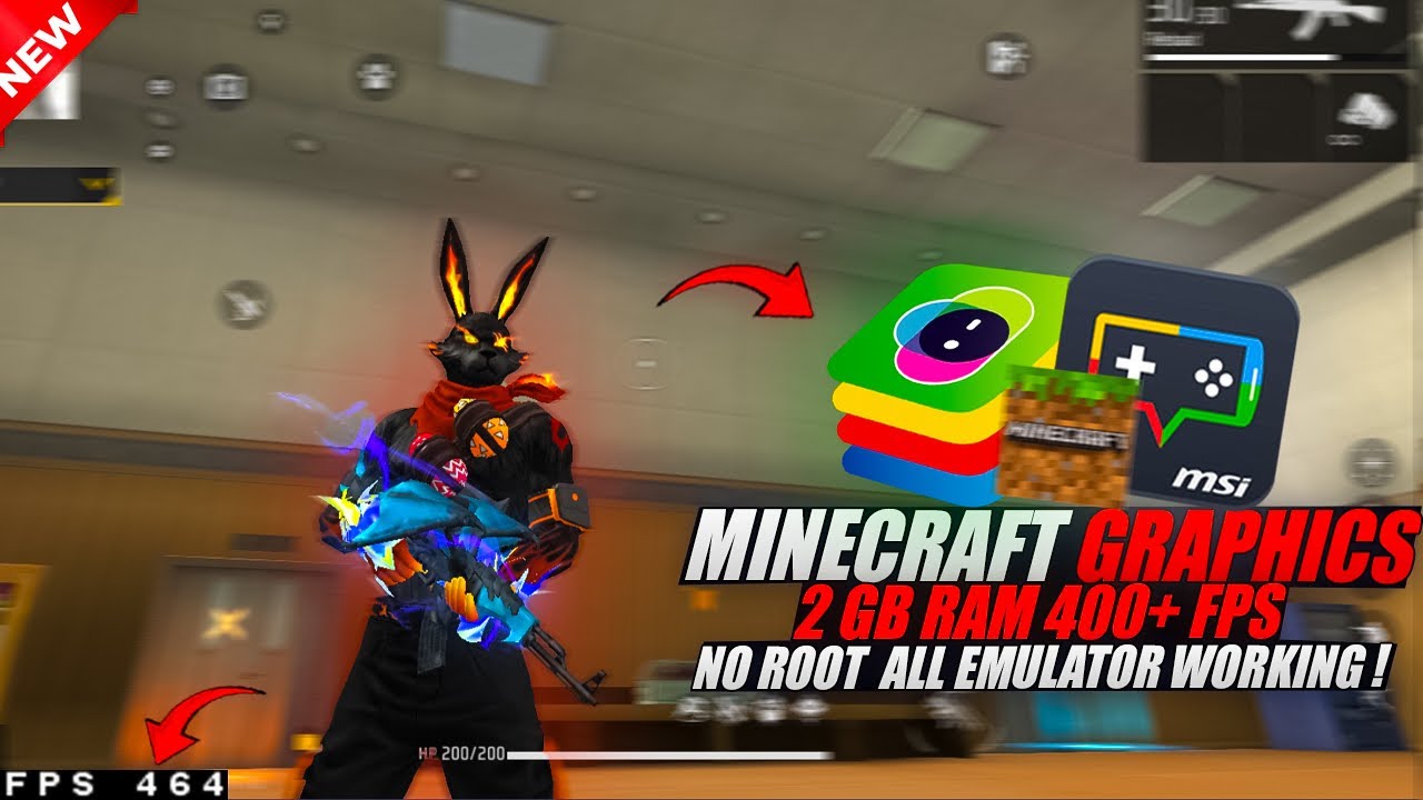 ⚡ Potato PC &rarr; Minecraft Graphics 😱 | 400+ FPS Free Fire | NO ROOT Method (4K)