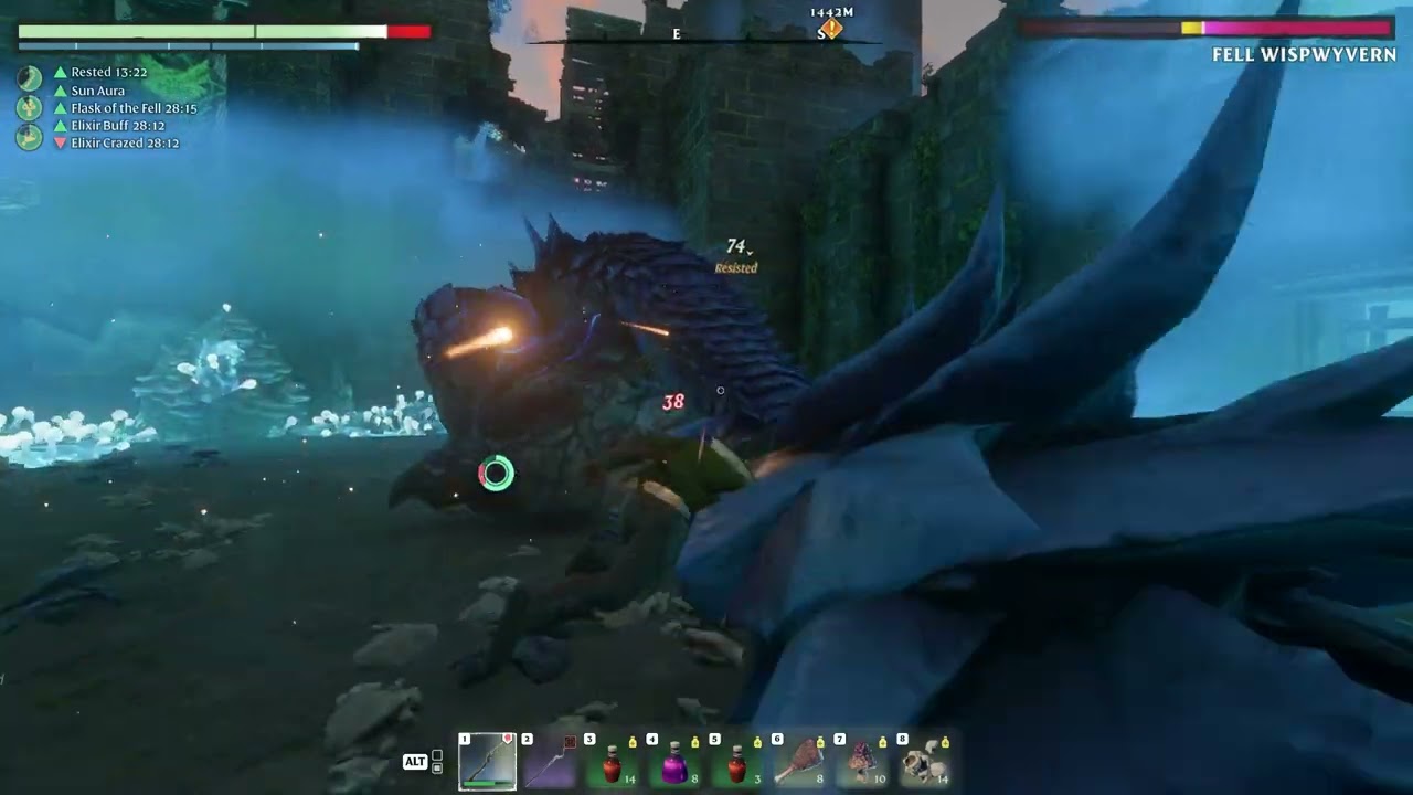 Enshrouded - Fell Wispwyvern solo wanded