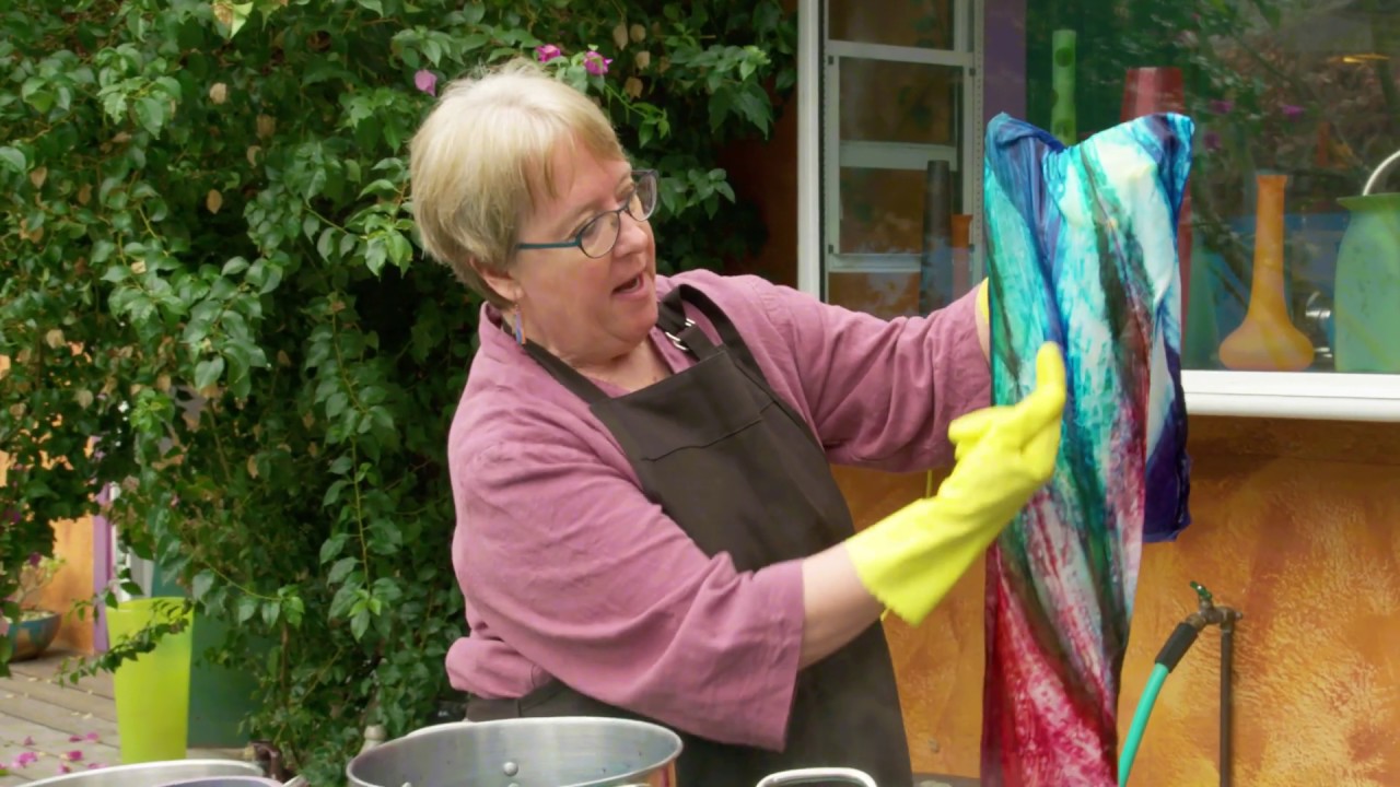 Arashi shibori dyeing with Judith Content