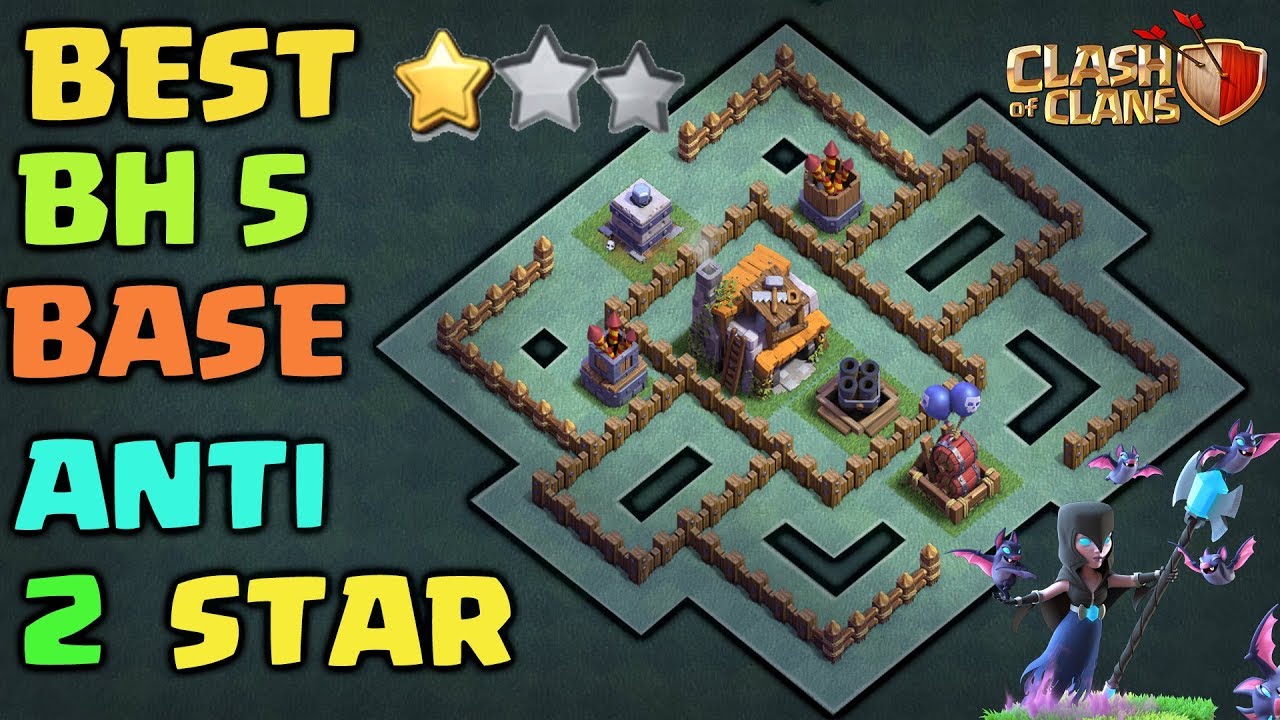 ⚔BH5 Base ⚔ Builder Hall 5  ⚔IMPOSSIBLE 2 STAR With Replay Anti Giant Anti Barcher Anti Air Troops