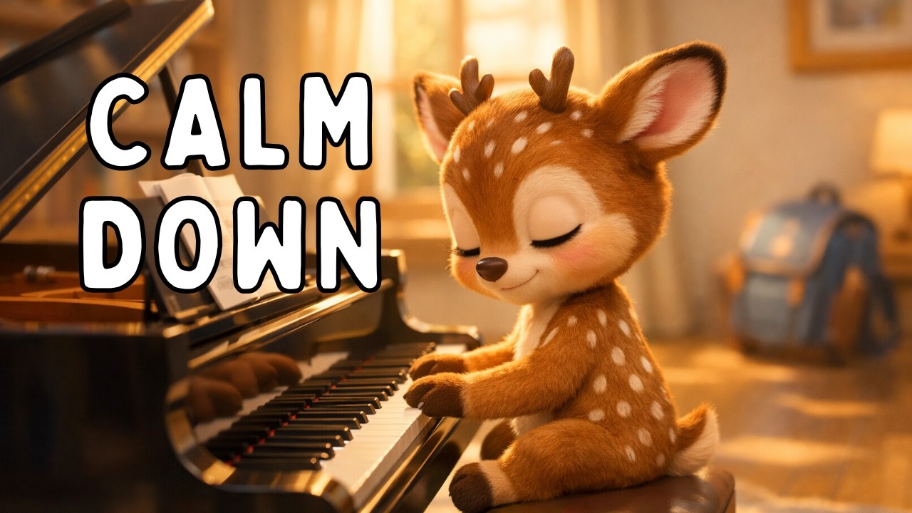 Calm Down Piano Music 🎹🦌 | After School Relaxation for Kids with ADHD & Autism