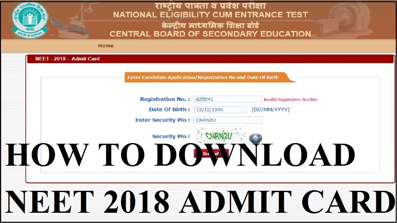 How to Download NEET 2018 Admit Card - A complete Procedure