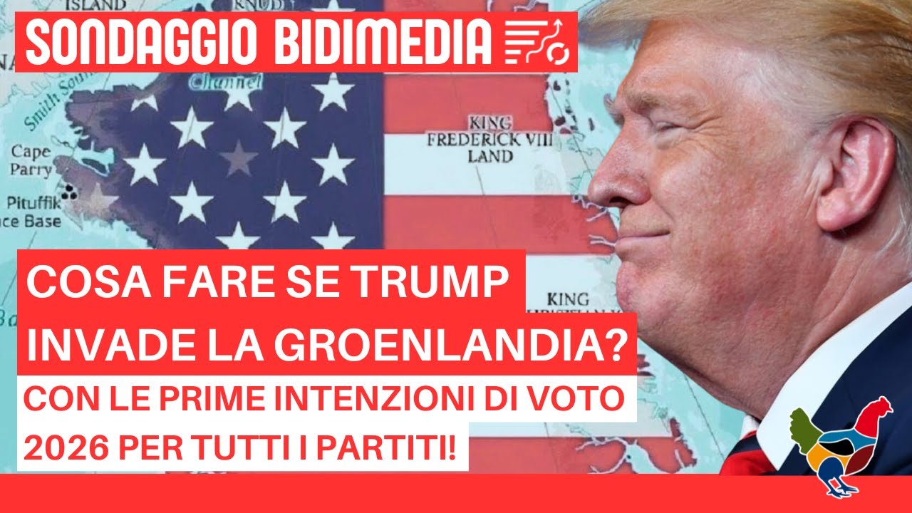 Sondaggio BiDiMedia gennaio 2026: Trump vuole la Groenlandia, come reagire?