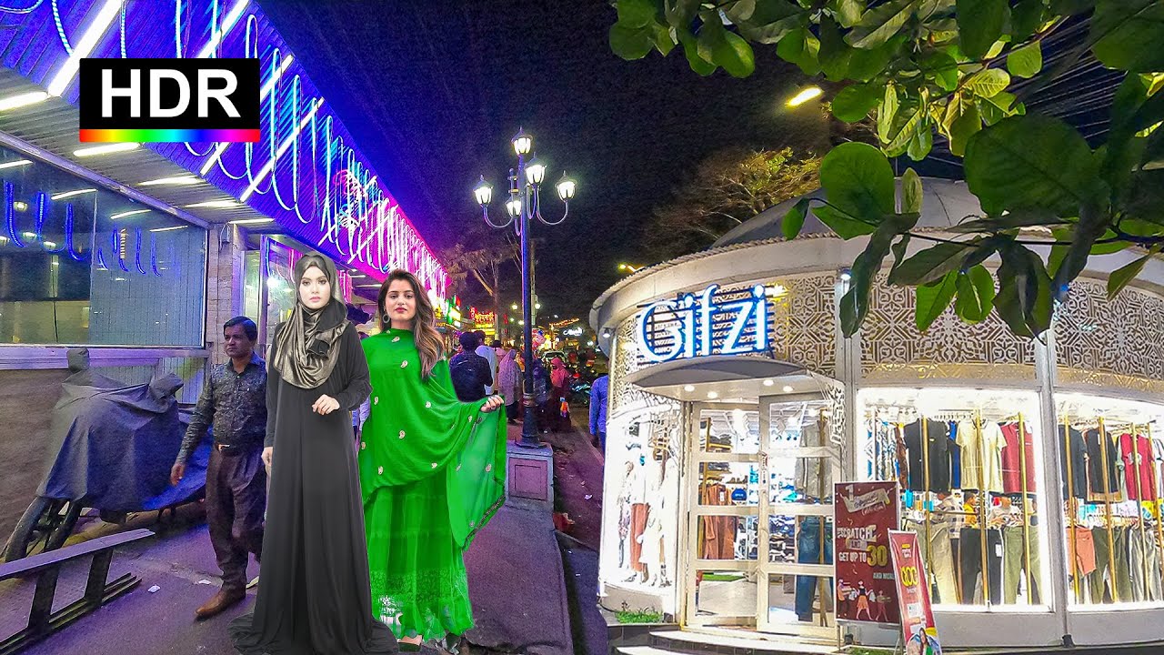 Relaxing Night Walk 💃 Most Beautiful Street in Chittagong City Bangladesh, Travel, 4K HDR