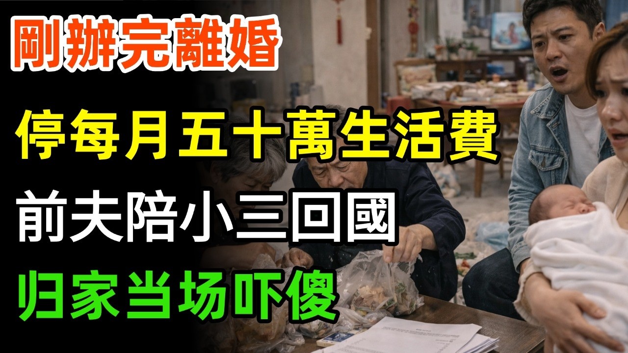 我剛辦完離婚 第一秒，停公婆每月50萬生活費，前夫在美國陪小三產子，他美滋滋和小三回來，家裡的一幕 瞬間嚇傻！#故事 #故事分享