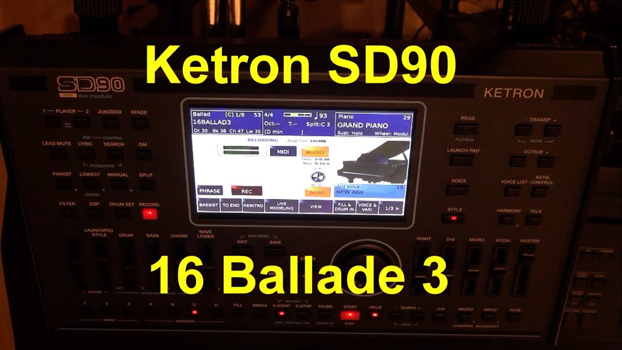 Ketron SD90 - Style :16 Ballade 3