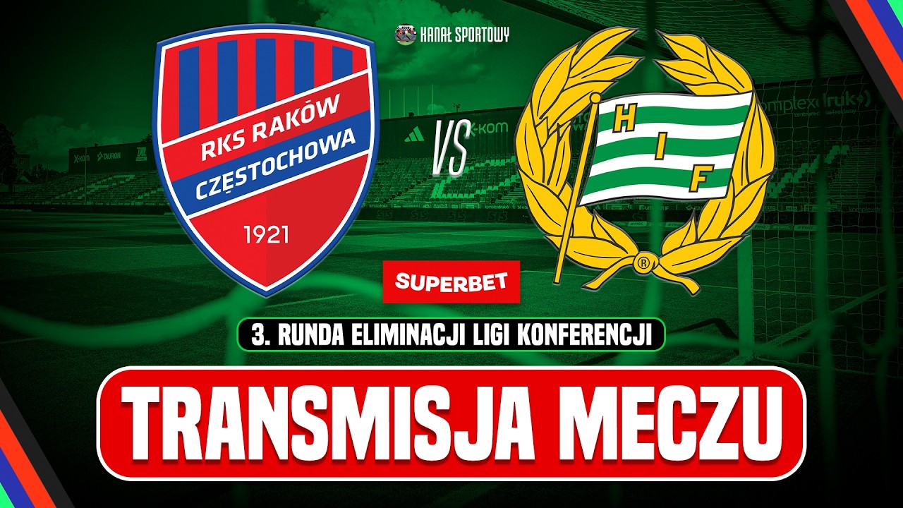 RAK&Oacute;W CZĘSTOCHOWA - HAMMARBY: TRANSMISJA MECZU + STUDIO | KOMENTARZ: BOREK I LEWCZUK