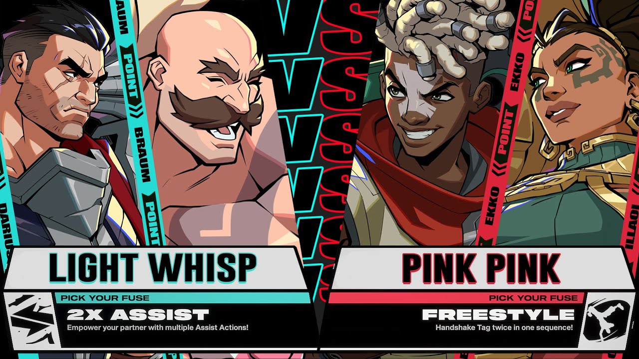 LightWhisp (Braum / Darius) vs PinkPink (Ekko / Illaoi) - 2XKO