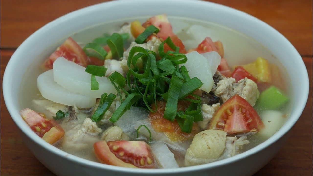Resep sup ayam lobak putih seger.. praktis | seluruh keluarga menyukainya