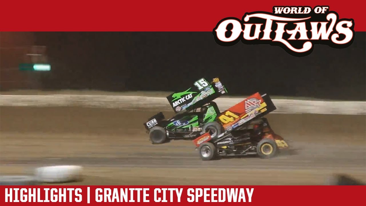 World of Outlaws Craftsman Sprint Cars Granite City Speedway June 20, 2017 | HIGHLIGHTS