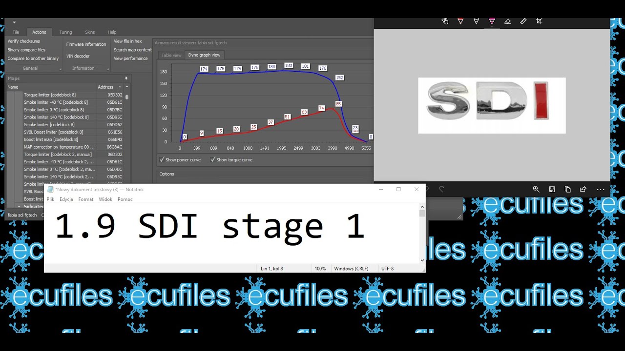 Перепрошивка этапа 1 чиптюнинга 1.9 SDI