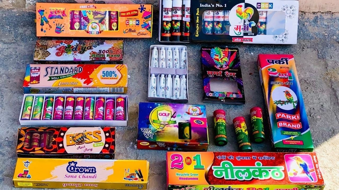 Testing Holi Best Colours 2022 | Different Types Of Holi Colours | Pakke Rang | Holi Unique Items
