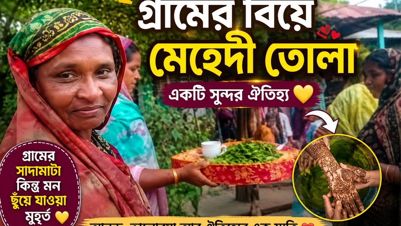 গ্রামের বিয়ে মেহেদী তোলা ও লোকগীত অল লোকসংগীত #dailyvlog #funny #nilalabibalabib
