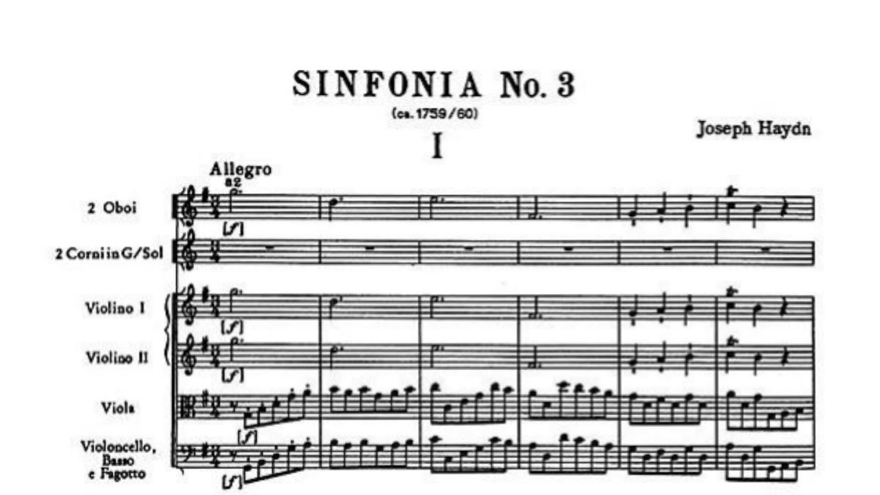 Symphony No.3 Hob:I:3 By Joseph Haydn (with Score)
