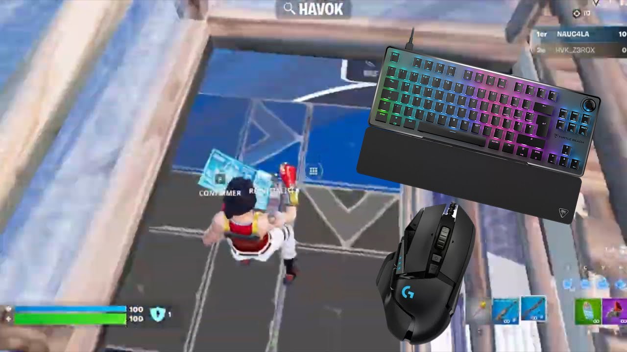 Asmr keyboard turtle beach vulcan ll TKL 🏝️ 😍🥱😴😴(1v1 map)🥰